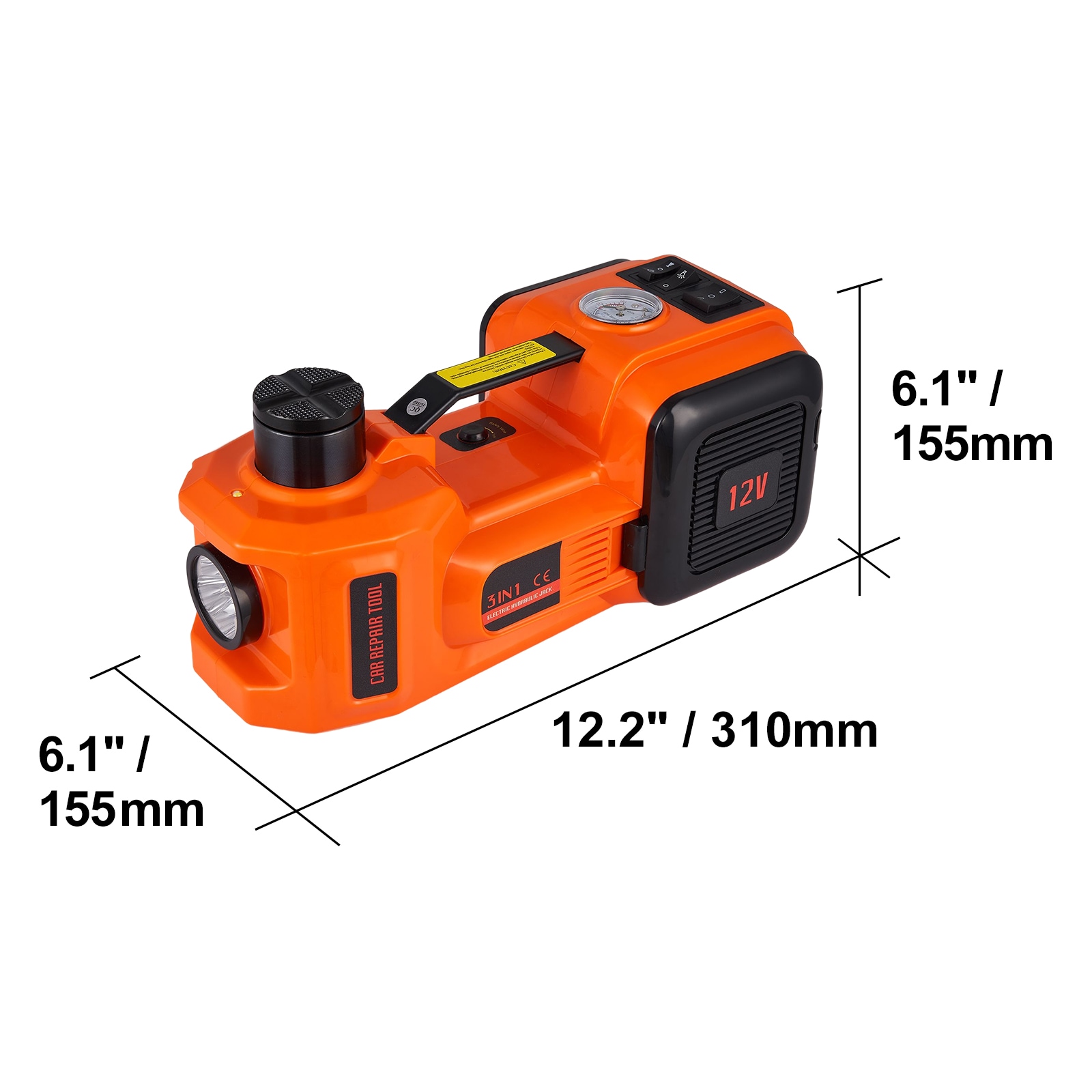 Electric Car Jack 5 Ton Hydraulic Lift With Pump And Led Light_voghion.com